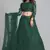 Green Colour Net Fabric Partywear Bridesmaid Lehenga Choli For Girls