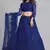 Blue Colour Net Fabric Partywear Bridesmaid Lehenga Choli For Girls