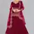 Maroon Colour Net Fabric Partywear Bridesmaid Lehenga Choli For Girls