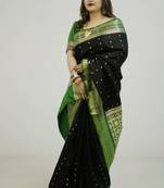 Gs creation present best indian wedding embroidered sambhalpuri satin saree