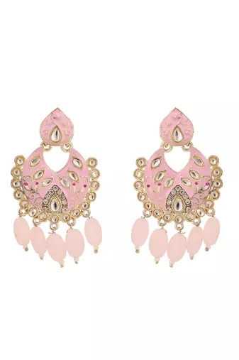 Anikas creation pink jewellery set for timeless elegance