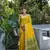 Yellow Tussar Silk Bandhani Style Saree Festive Wear