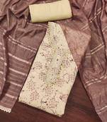 Mauve Muslin Butti Printed Unstitched Dress Material