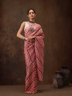 Multicolor Abstract Digital Printed Cotton Blend Saree 2