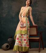 Multicolor Bandhani Digital Printed Soft Silk Blend Saree