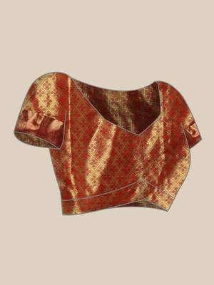 Multicolor Geomatric Woven Design Silk Blend Saree 5