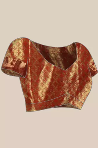 Multicolor Geomatric Woven Design Silk Blend Saree