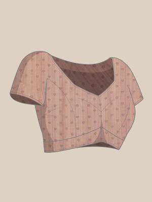 Peach Madhubani Printed Cotton Blend Saree 5