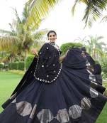 BLACK COTTON SEQUINS WORK NAVRATRI SPECIAL STITCHED CHANIYA CHOLI 