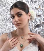 Iris emerald necklace set for women