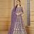 Purple color faux georgette salwar suits with faux georgette dupatta