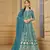 Blue embroidered faux georgette salwar suit with Dupatta