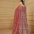 Rust color faux georgette salwar suits with faux georgette dupatta