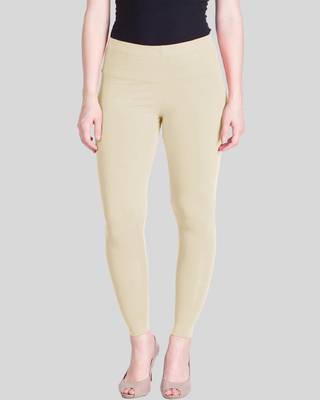 Four Way Cream solid cotton leggings 1