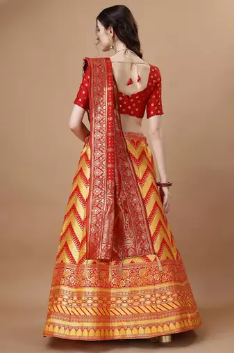 YELLOW BROCADE FABRIC
