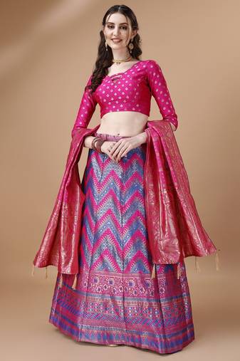 ROYAL BLUE BROCADE FABRIC