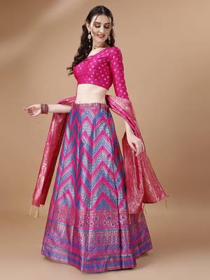 ROYAL BLUE BROCADE FABRIC 2