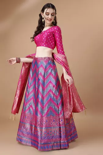 ROYAL BLUE BROCADE FABRIC