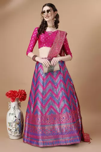ROYAL BLUE BROCADE FABRIC