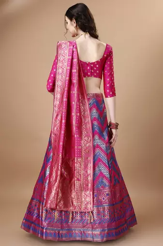 ROYAL BLUE BROCADE FABRIC