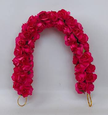 Pink rose gajra 2