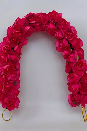 Pink rose gajra