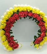 Red & yellow hair gajra