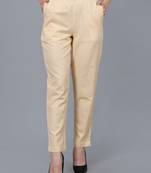 Beige Cotton Pant - Flax