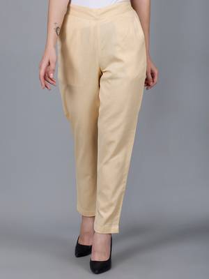 Beige Cotton Pant - Flax 2