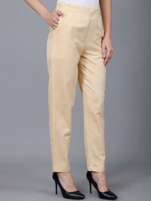 Beige Cotton Pant - Flax 3