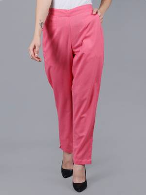 pink Cotton Pant - Flax 2
