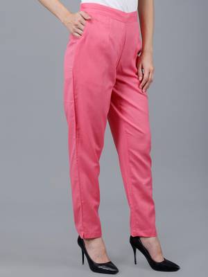 pink Cotton Pant - Flax 3
