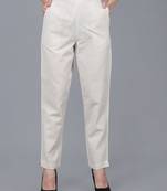 brown Cotton Pant - Flax