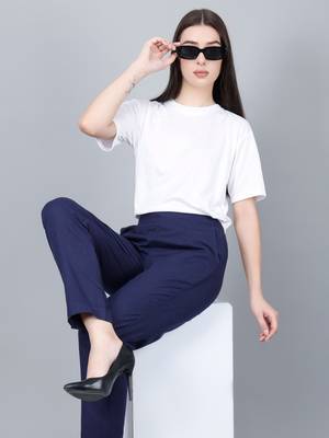 blue Cotton Pant - Flax 1