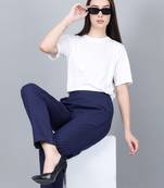 blue Cotton Pant - Flax