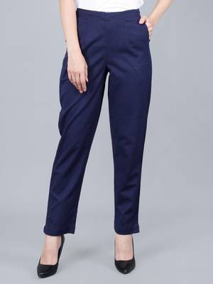 blue Cotton Pant - Flax 2