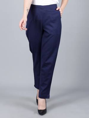 blue Cotton Pant - Flax 3