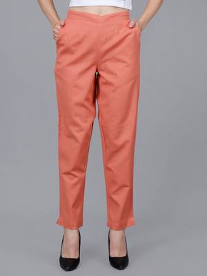 Peach Cotton Pant - Flax 1