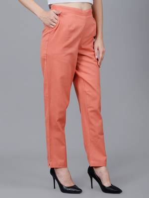 Peach Cotton Pant - Flax 3