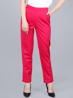 pink Cotton Pant - Flax 1