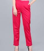 pink Cotton Pant - Flax