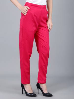 pink Cotton Pant - Flax 3