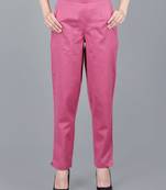 pink Cotton Pant - Flax