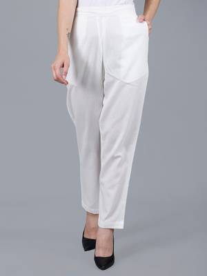 White Cotton Pant - Flax 3
