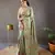 Green Leelavanti tussar silk bland embroidary work saree with Blouse