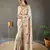 Cream Leelavanti tussar silk bland embroidary work saree with Blouse