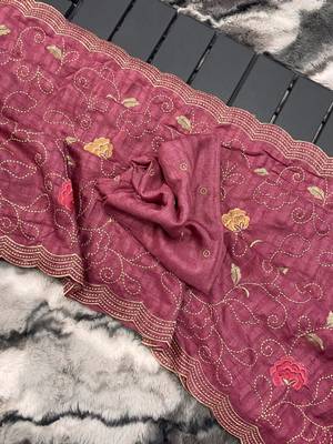 lavender Leelavanti tussar silk bland embroidary work saree with Blouse 5