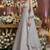 Steel Grey Colored Sequins, Zari, and Thread Zari Embroidered with Paper Mirror Banglori silk Designer Indian Lehenga