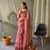 Pink Cotton Blend Kalamkari Printed Saree Rich Pallu Saree With Blouse