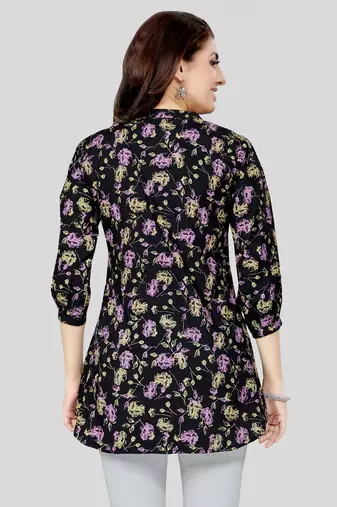  cotton blend printed short kurti